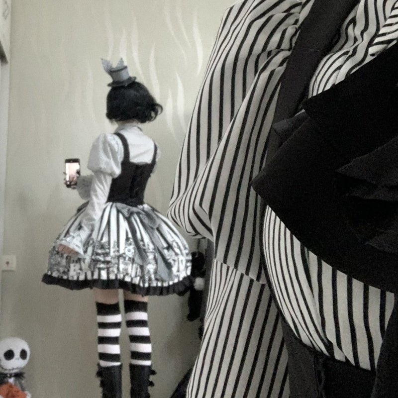 Doll and Bear - Strange Christmas - Long-Sleeve Gothic Lolita JSK Set - product detail 4