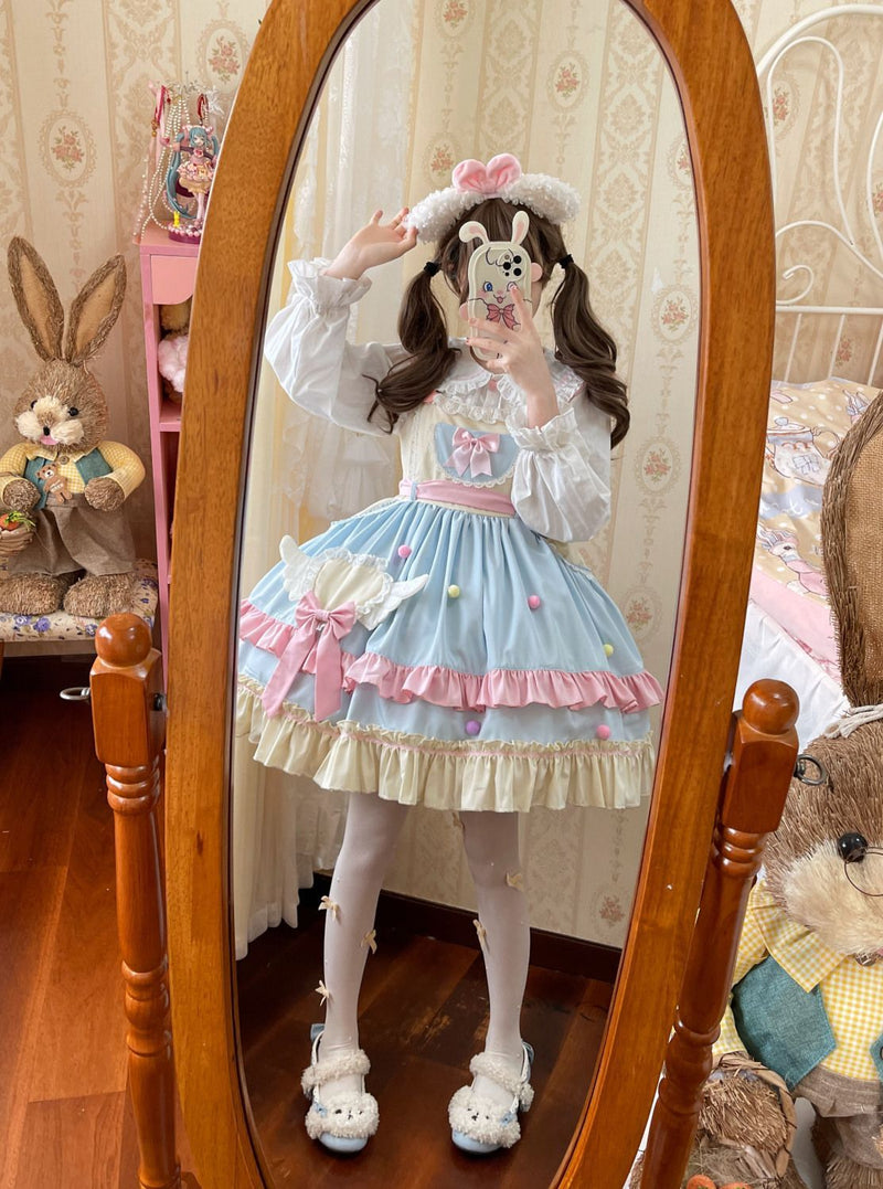 Hanguliang - Sweetheart, It's You - Sweet Lolita JSK dress with suspender straps