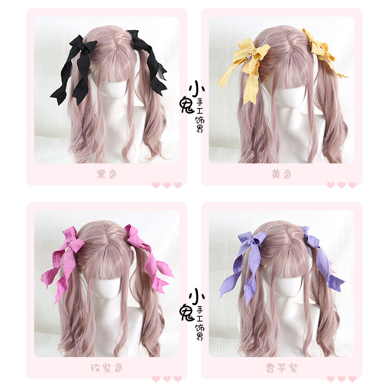 LolitaFetch double ponytail twist hair clip with cute side clips, ideal for anime cosplay and adjustable hairstyle styling.