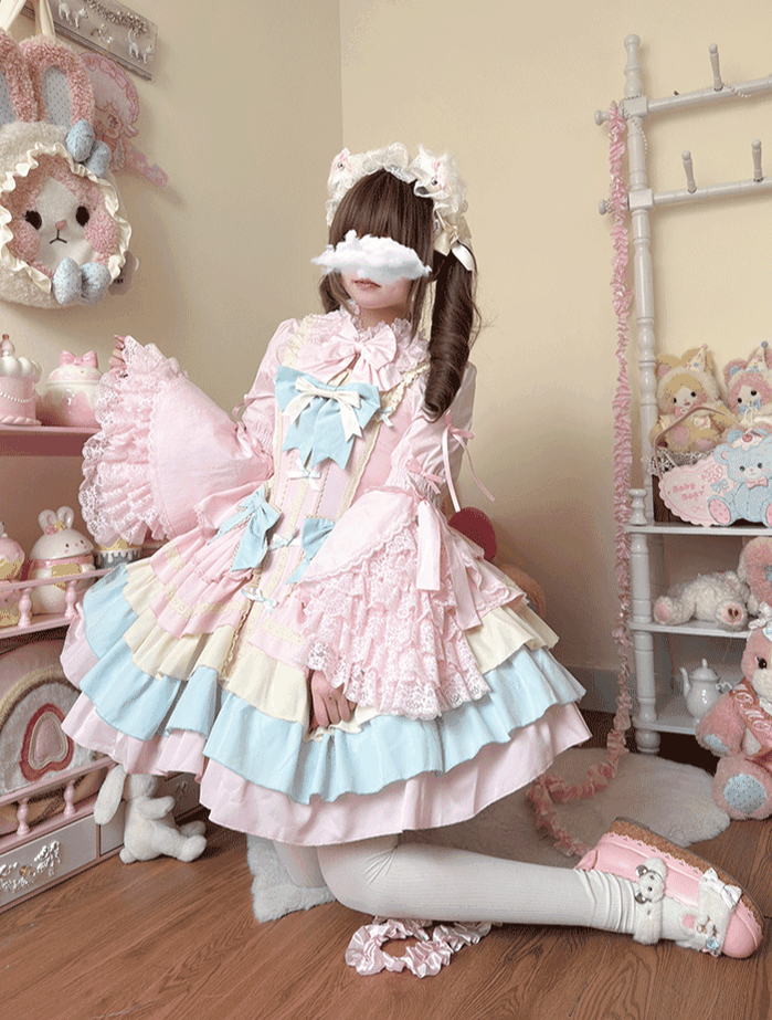 Niu Niu - Plus Size Sweet Lolita Blouse with - Hime Sleeves Innerwear