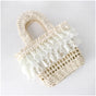 Beige multi-layer lace woven bag / Free size