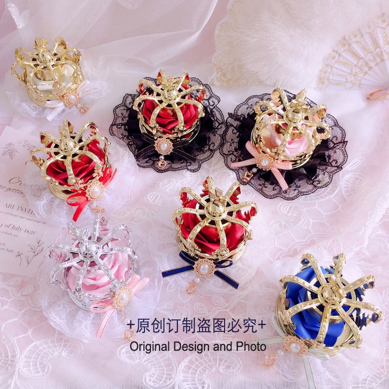 Original Girl Crown Lolita Headwear for Singing, Daily Wear, Princess, Queen Coronation, Lolita Wedding Accessories, Small Items
