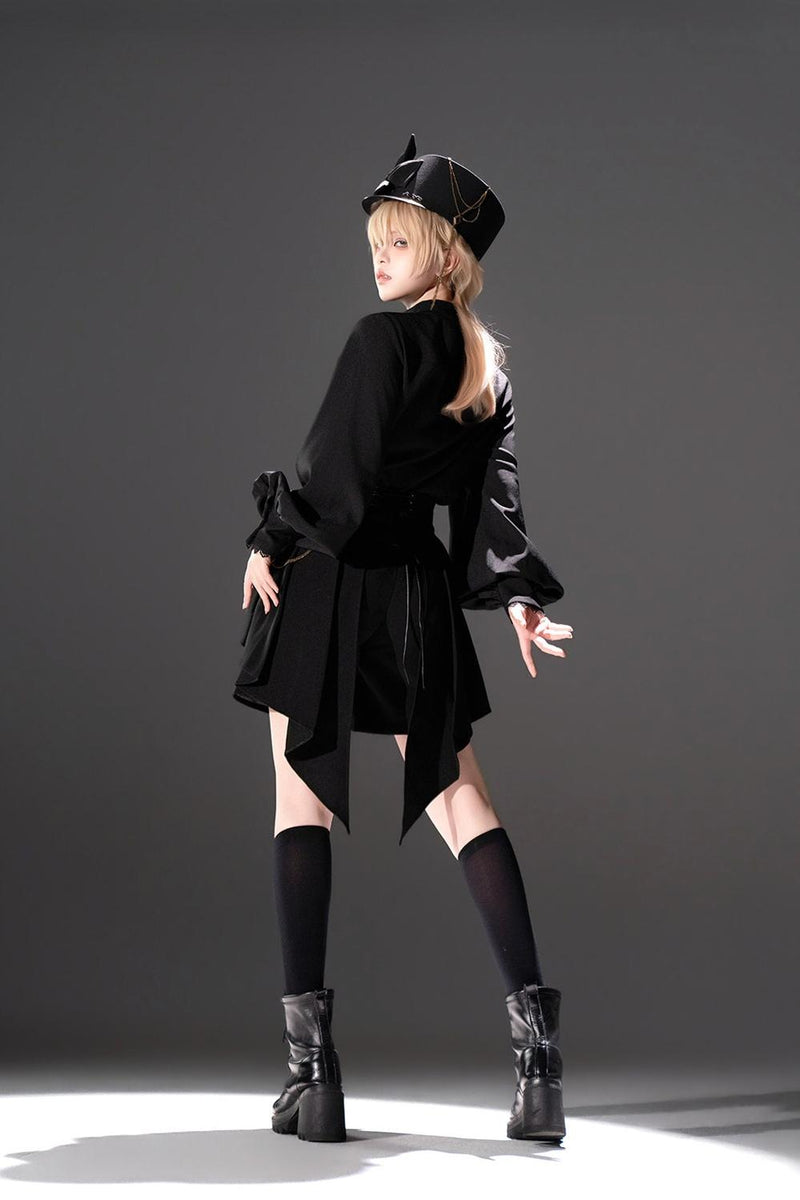 Princess Chronicles - Rose's Will - Ouji Lolita Shirt, High-Low Hem Shorts