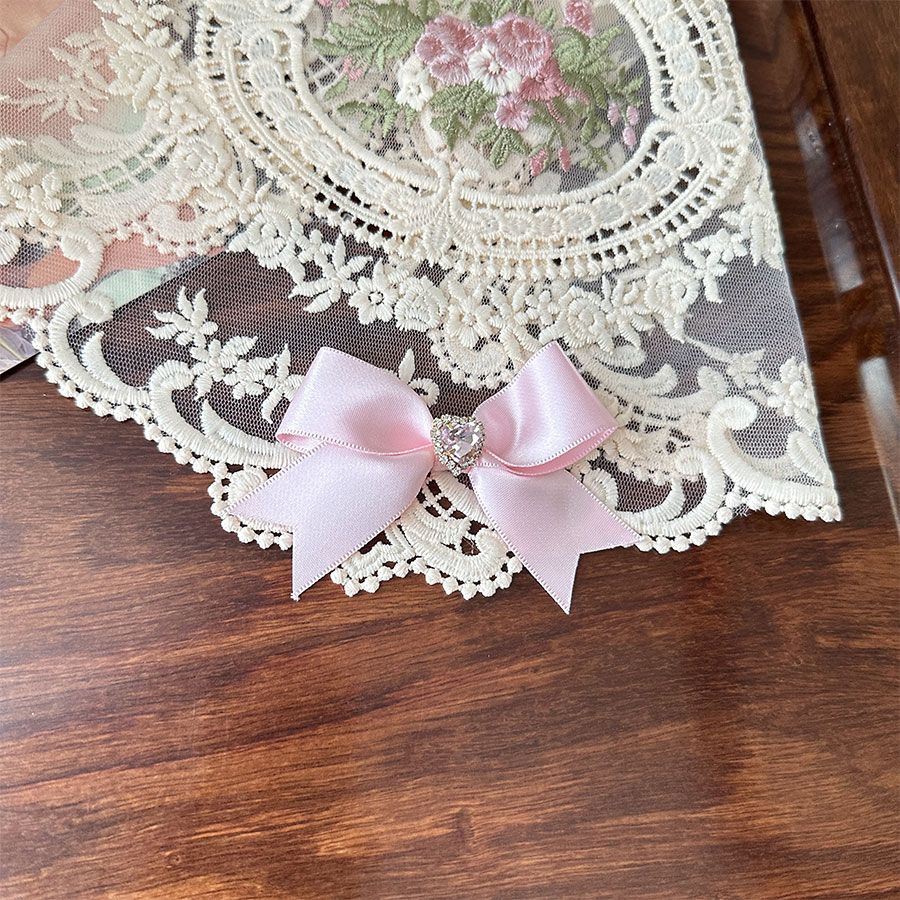 Handmade - Crystal Heart Swallowtail - Bow Hair Accessory - detail view 6