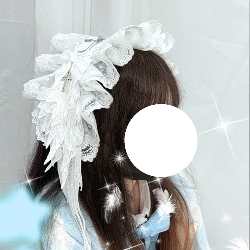 Gothic Dark Angel Wings Headband - Harajuku Subculture Punk Lolita Cosplay - Lolita Fetch