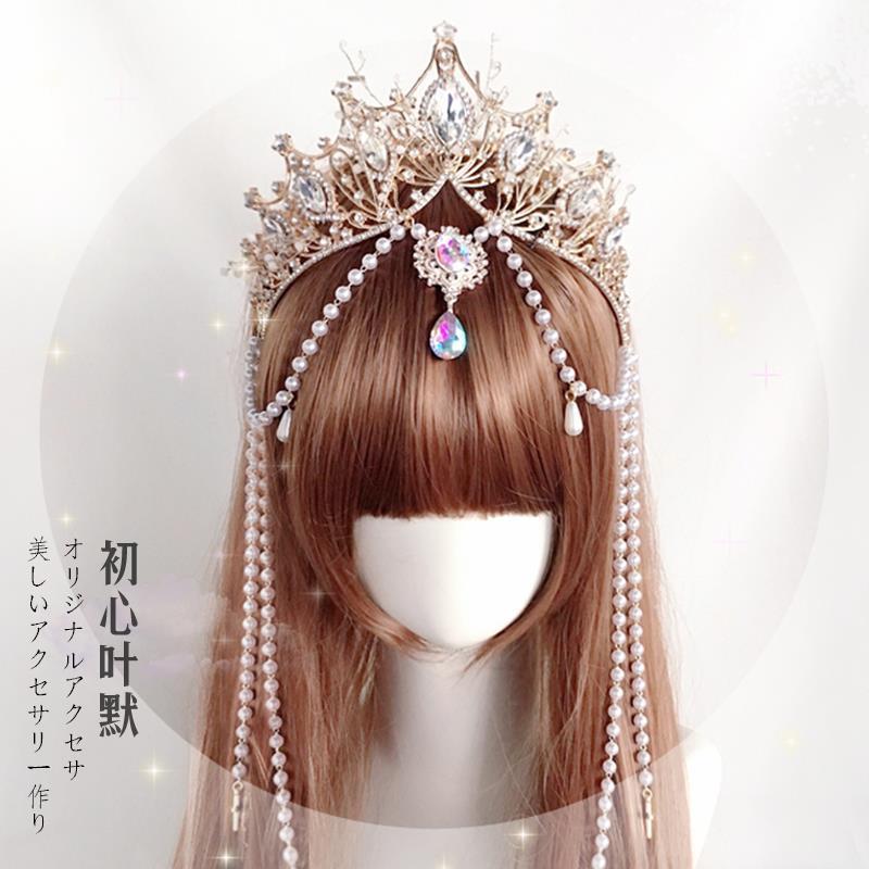 Original Handmade Lolita Virgin Mary Apollo Halo Pope Headpiece Lolita Exaggerated Fashion Show Photo Prop