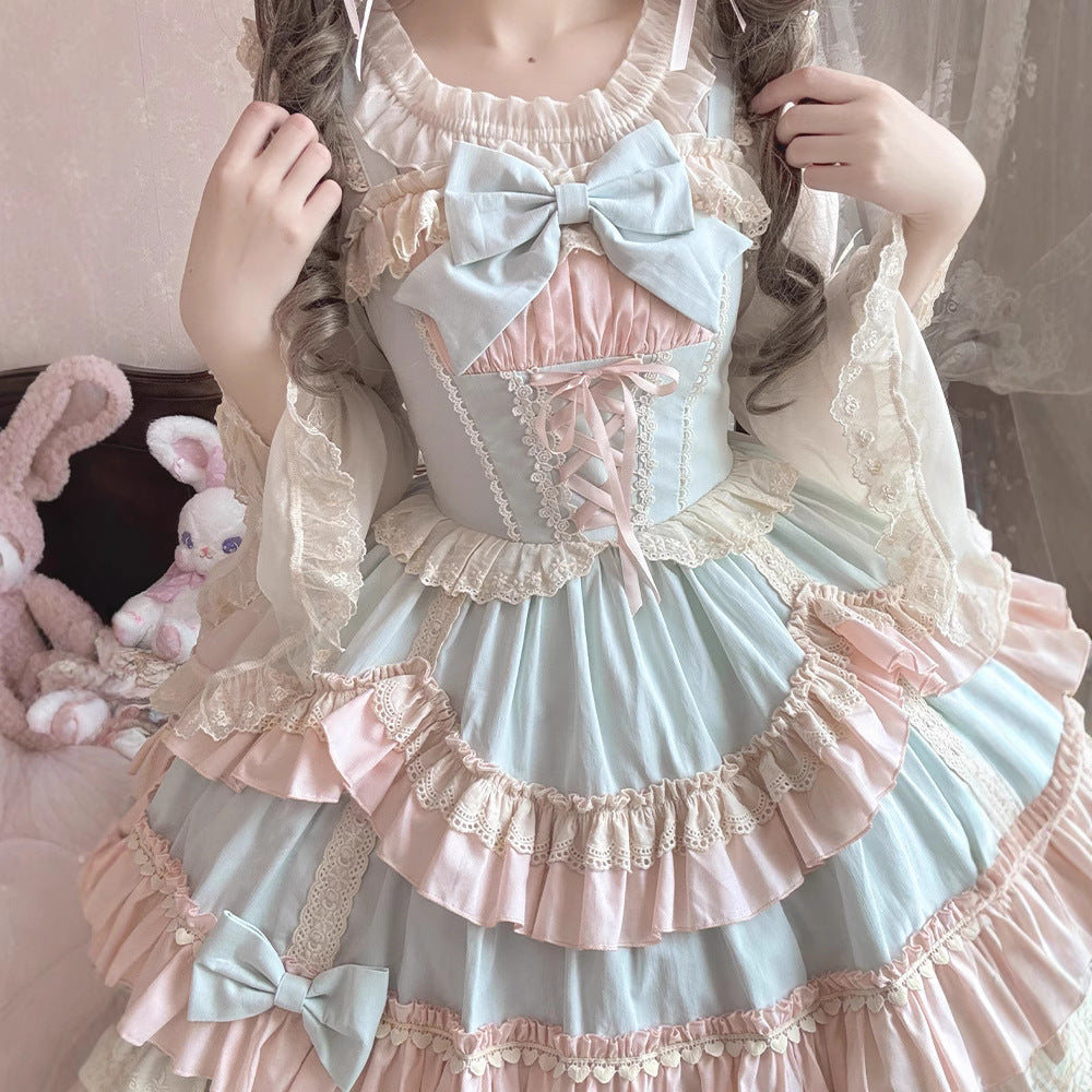 ZhiJinYuan - Evening Star- Princess Sleeve Chiffon Lolita Versatile Undershirt (One-Size)