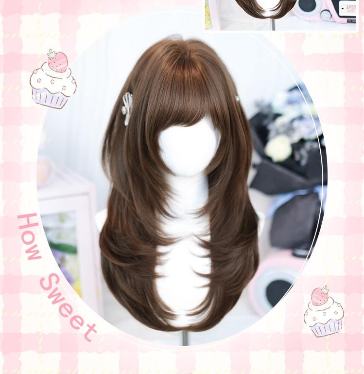 Dalao Home - Daily Lolita Solid Wig - Layered Haircut Wig