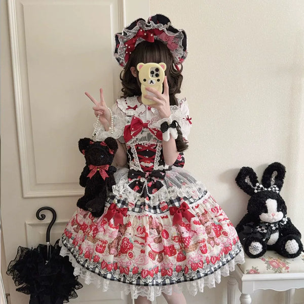 Hanguliang Berry Bunny Bear JSK Dress - product view 1