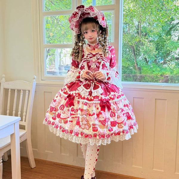 Hanguliang Berry Bunny Bear OP Dress - product view 1