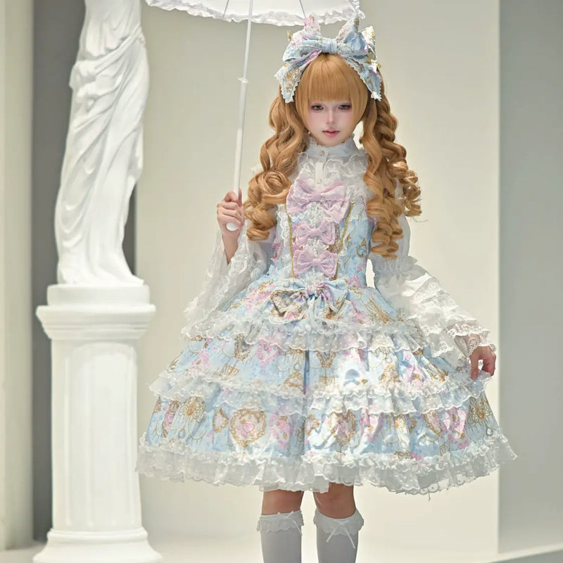 Hanguliang Candelabra Chapter JSK Dress - Blue JSK - product view 7