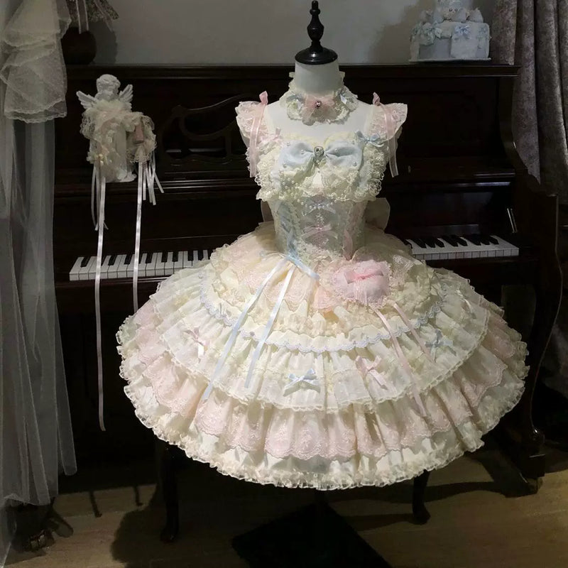 Hanguliang Cloud Whale Dreamweave JSK Dress - Apricot JSK - product view 7