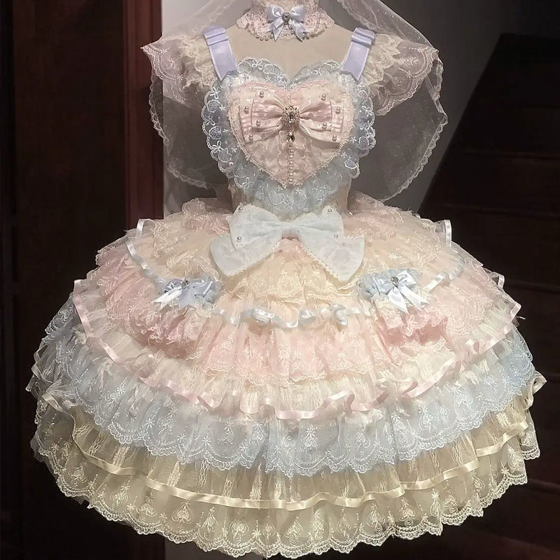 Hanguliang Feather Ballad JSK Dress - Rainbow JSK - product view 7