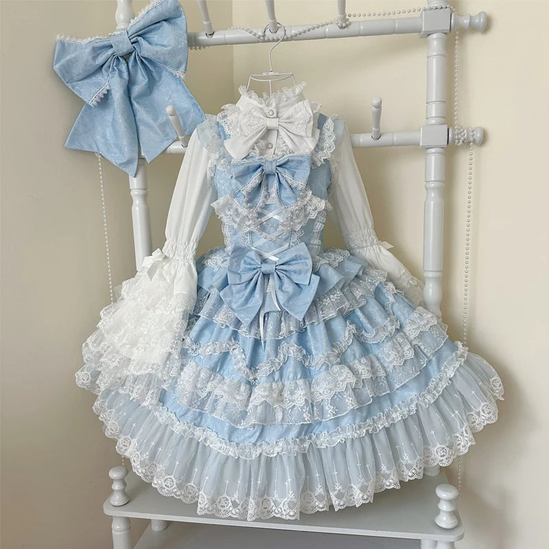 Hanguliang Love Palpitations JSK Dress - Blue JSK + Gift Box - product view 21