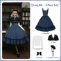 Long JSK + Top + Cape + Bow Pin + Yesterday's Letter Hat - 5-Piece Ready-Stock Option / S