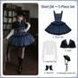 Short JSK + Top + Cape + Bow Pin + Yesterday's Letter Hat - 5-Piece Ready-Stock Option / S