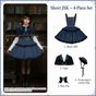 Short JSK + Cape + Bow Pin + Yesterday's Letter Hat - 4-Piece Ready-Stock Option / S