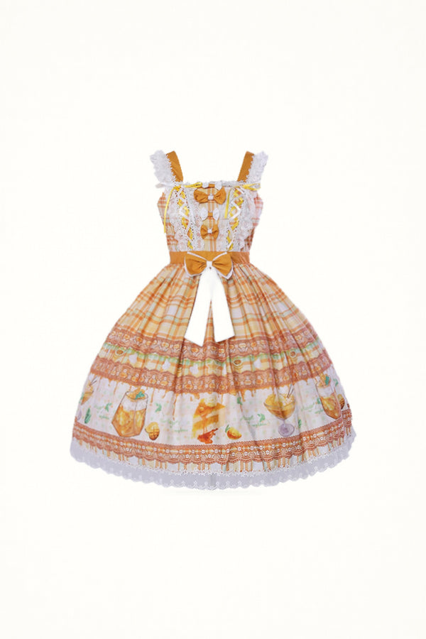 Lolita - Mango Macchiato - Ginger Yellow Sweet Lolita JSK