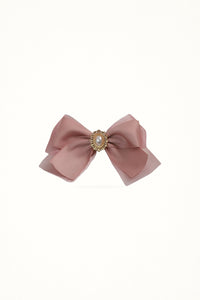 Her Vintage Society - Smoke Pink Bow - Bow Hair Accessories with Hairpin, Clip and Arm Sleeve Options - Gorgeous Smoke Powder