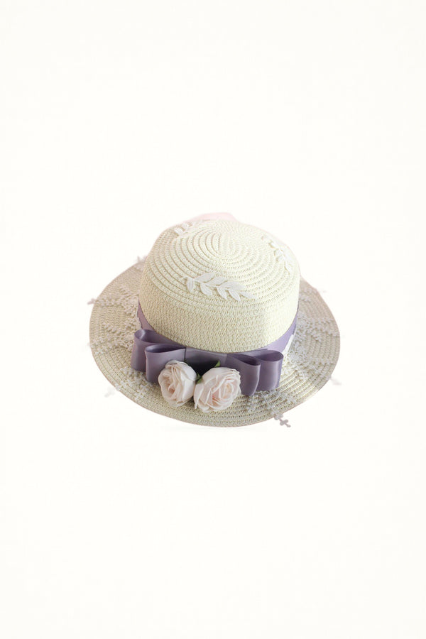 Classic Bowknot Straw Sun Hat - Headwear