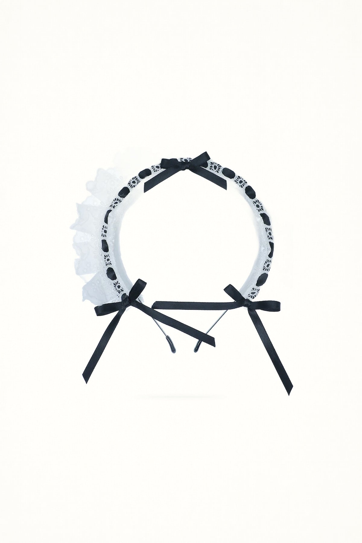 Lace Bow Maid Headband B Style - Headwear