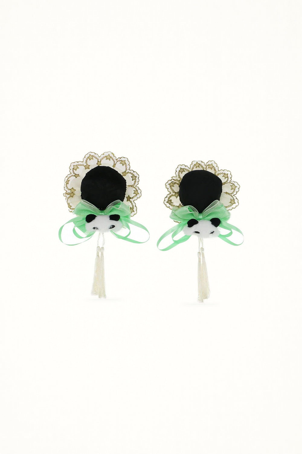 Panda Ball Tassel Hair Clip - Headwear