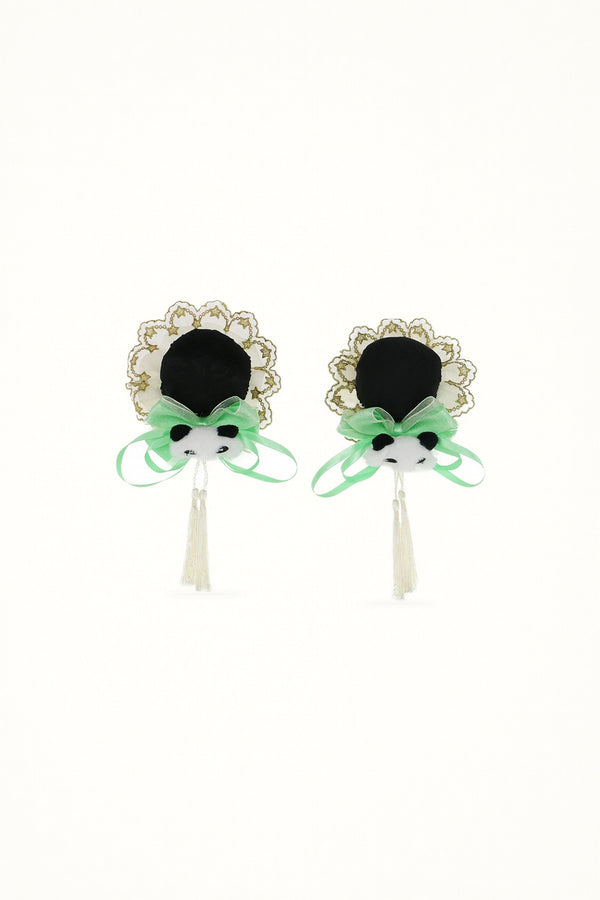 Panda Ball Tassel Hair Clip - Headwear