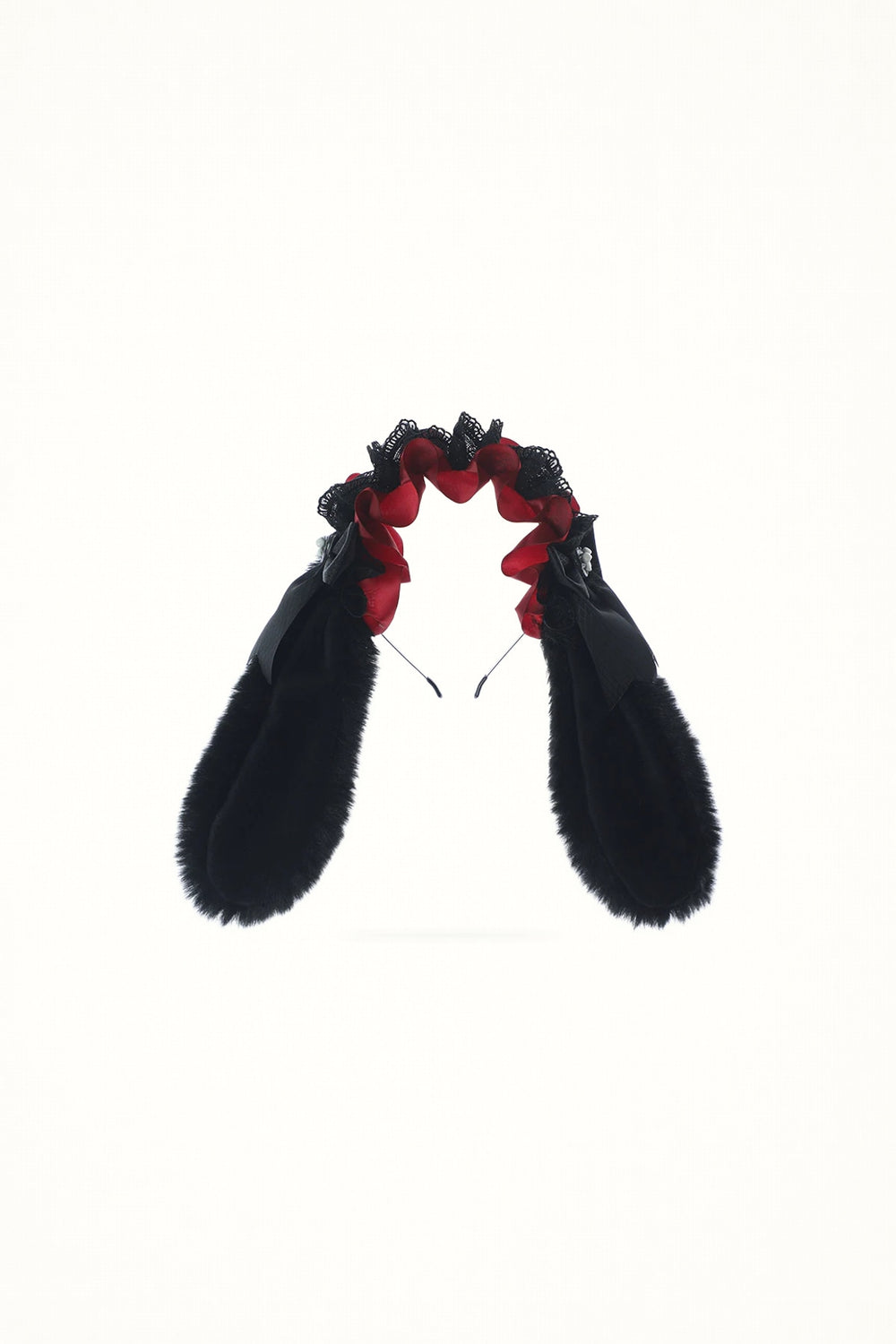 Cream Chestnut Rabbit Lace Headband - Headwear