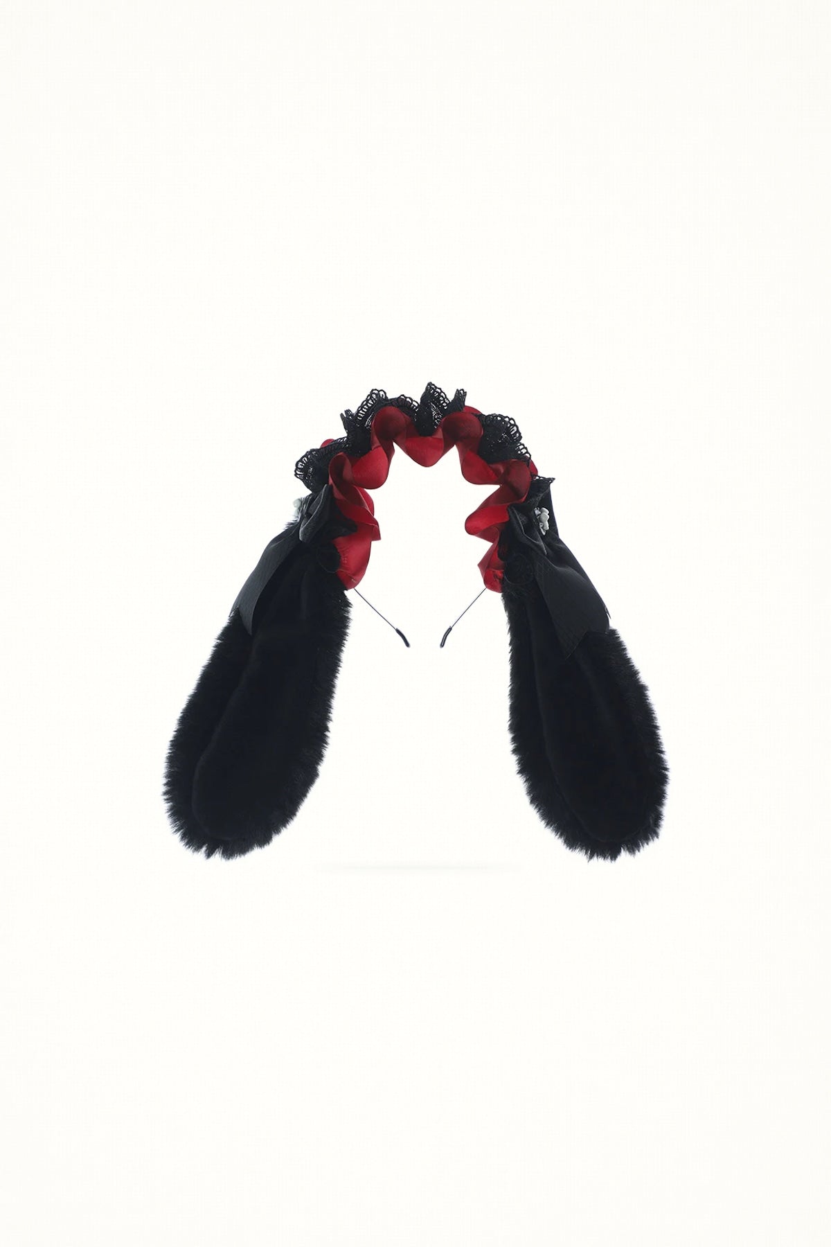 Cream Chestnut Rabbit Lace Headband - Headwear