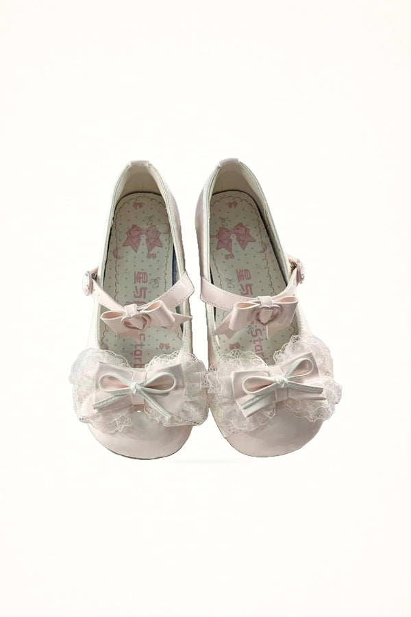 xiangcheng - Lace Bow Mary Jane - Shoes