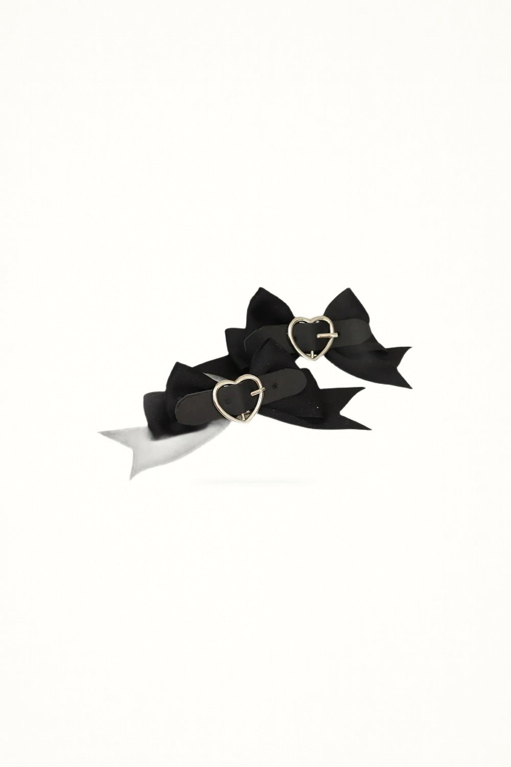 Punk Heart Bow Hair Clip - Headwear