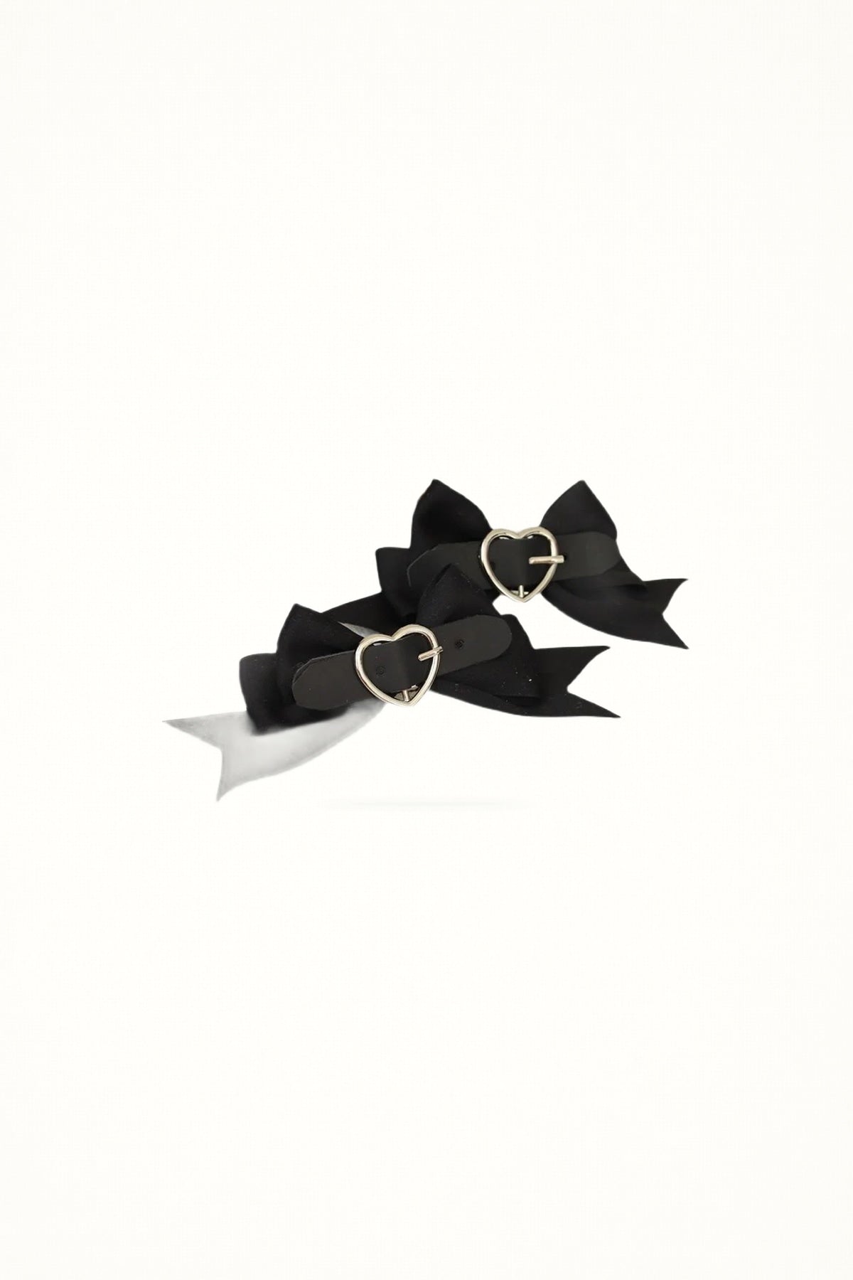 Punk Heart Bow Hair Clip - Headwear