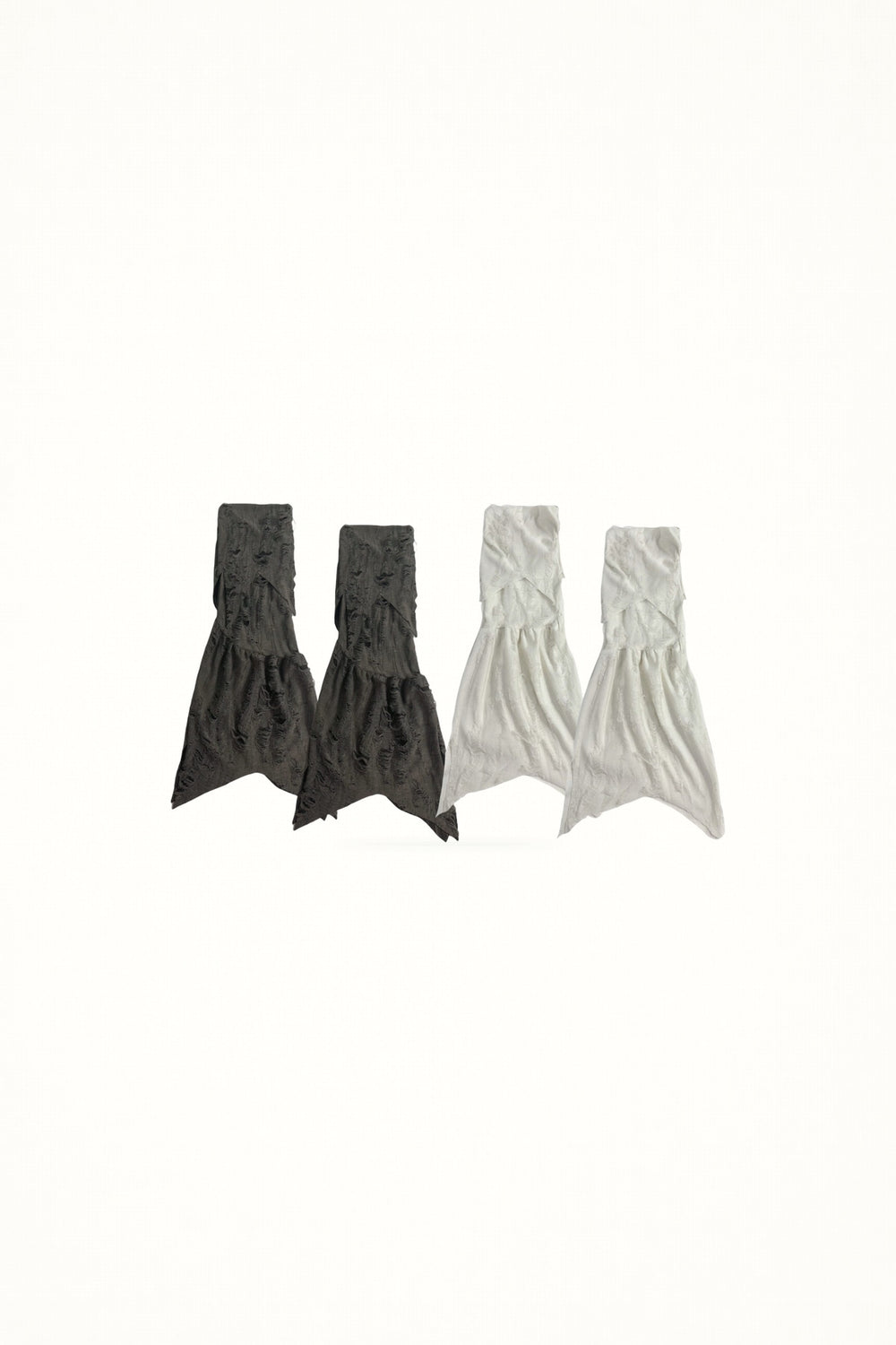 White Socks - Irregular Cutout - Calf Leg Covers