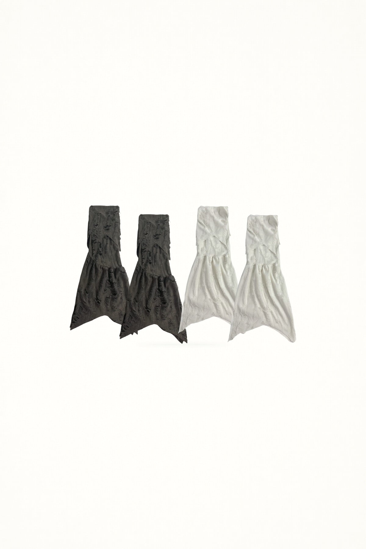 White Socks - Irregular Cutout - Calf Leg Covers