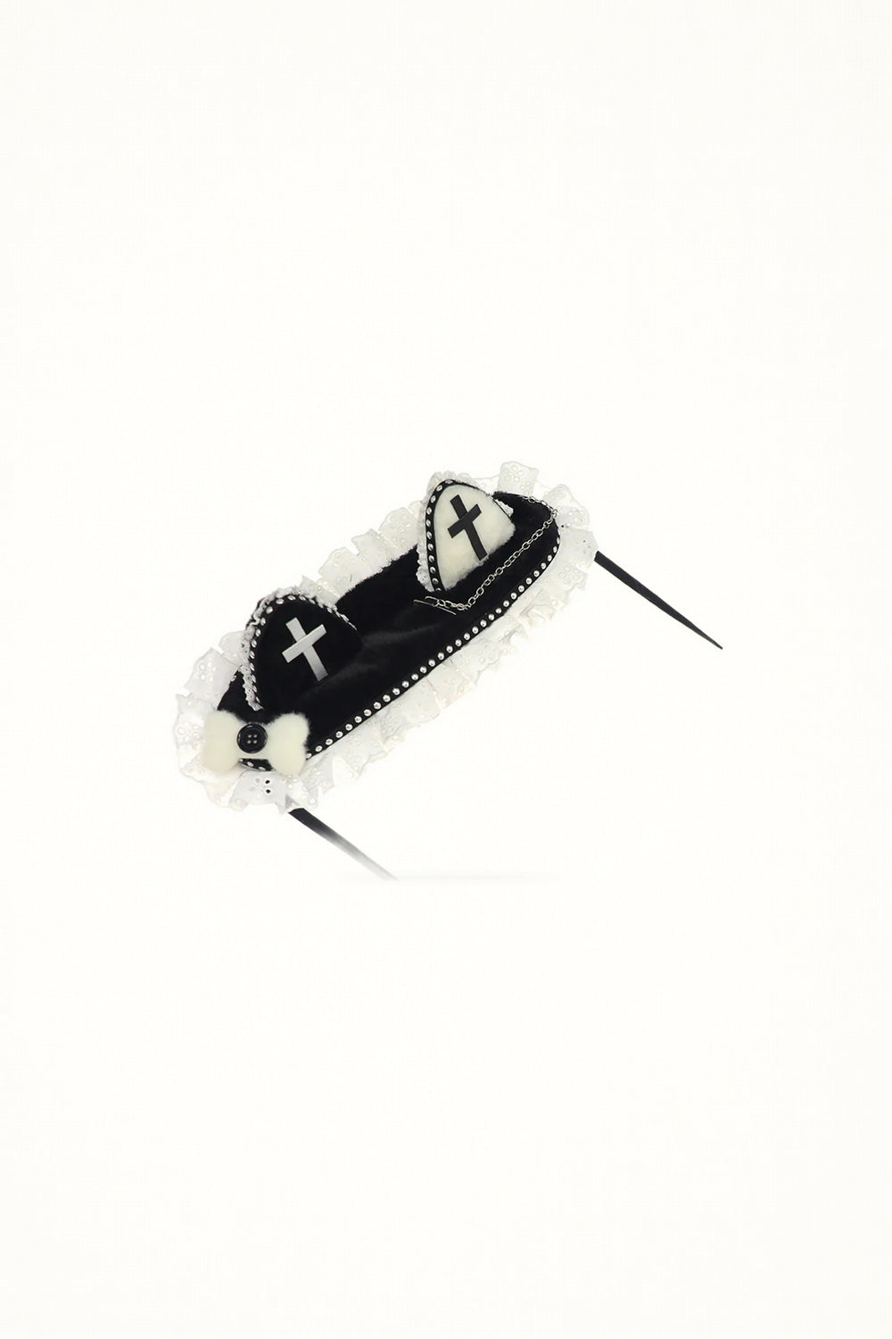 Gothic Rivet Cat Ear Headband - Headwear