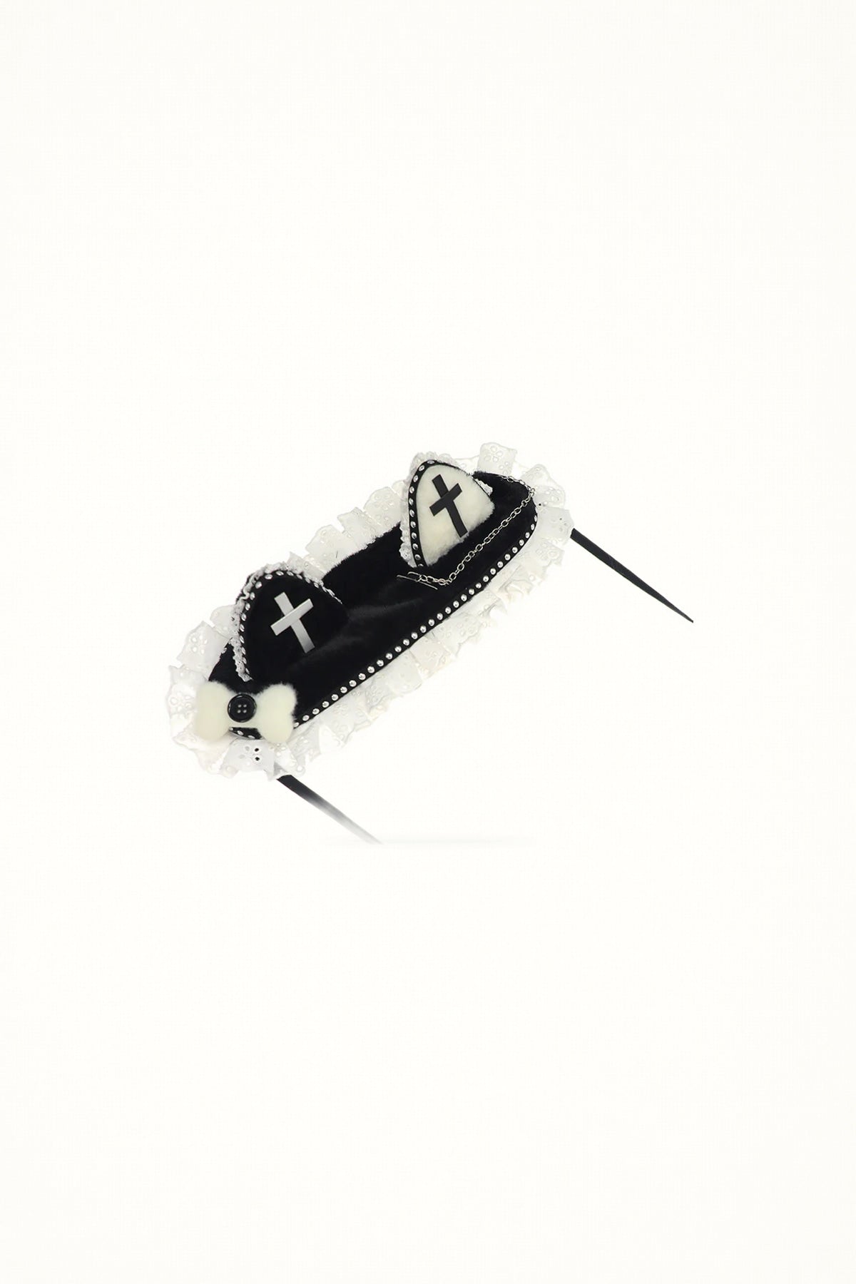 Gothic Rivet Cat Ear Headband - Headwear