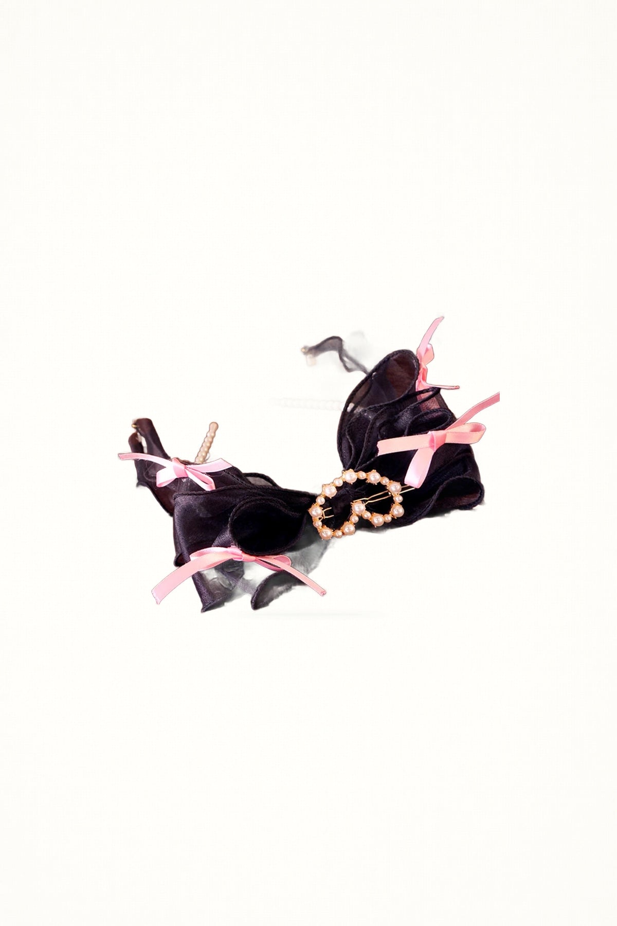 Organza Pearl Bow - Headwear