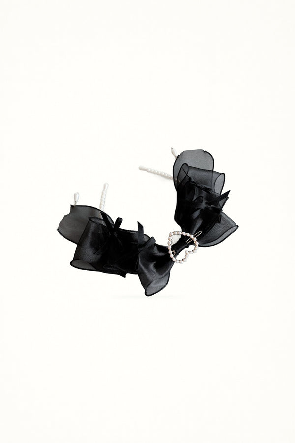 Organza Pearl Bow - Headwear