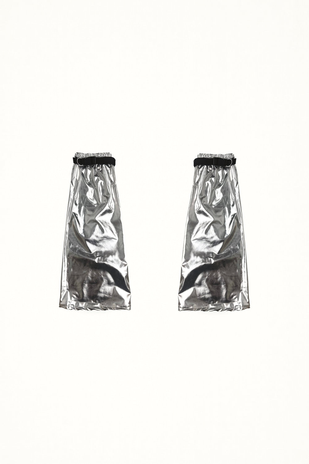 White Socks - Metallic Leg Covers - Silver
