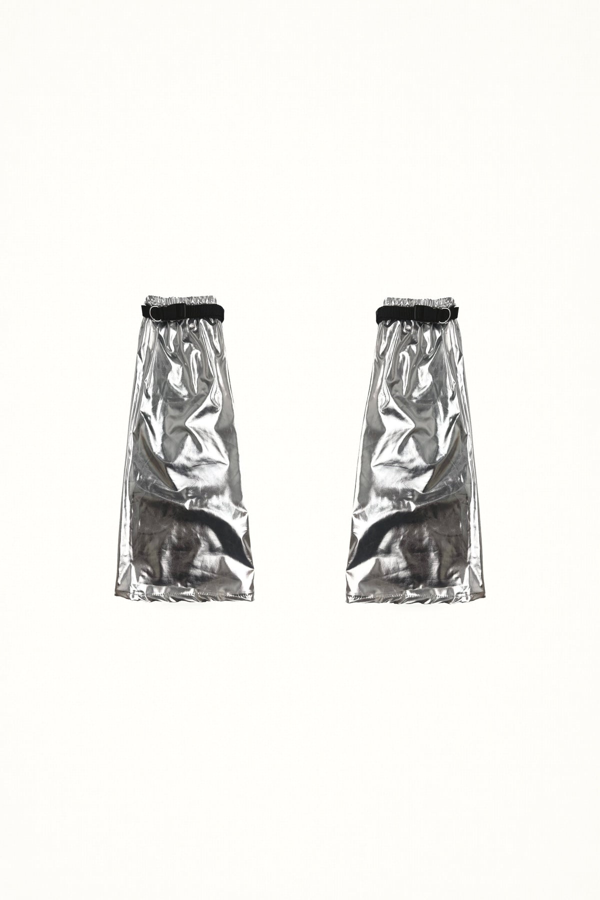 White Socks - Metallic Leg Covers - Silver