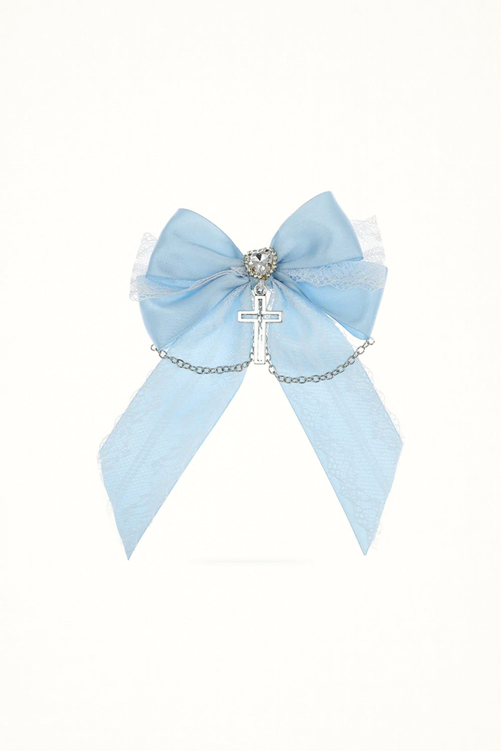 Worry-Free Cross Lace Bow Clip - Headwear