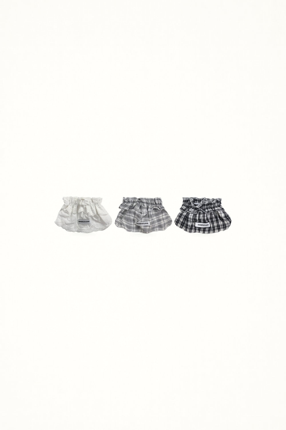 White Socks - Plaid Ruffle - Mid-Calf Sock Covers