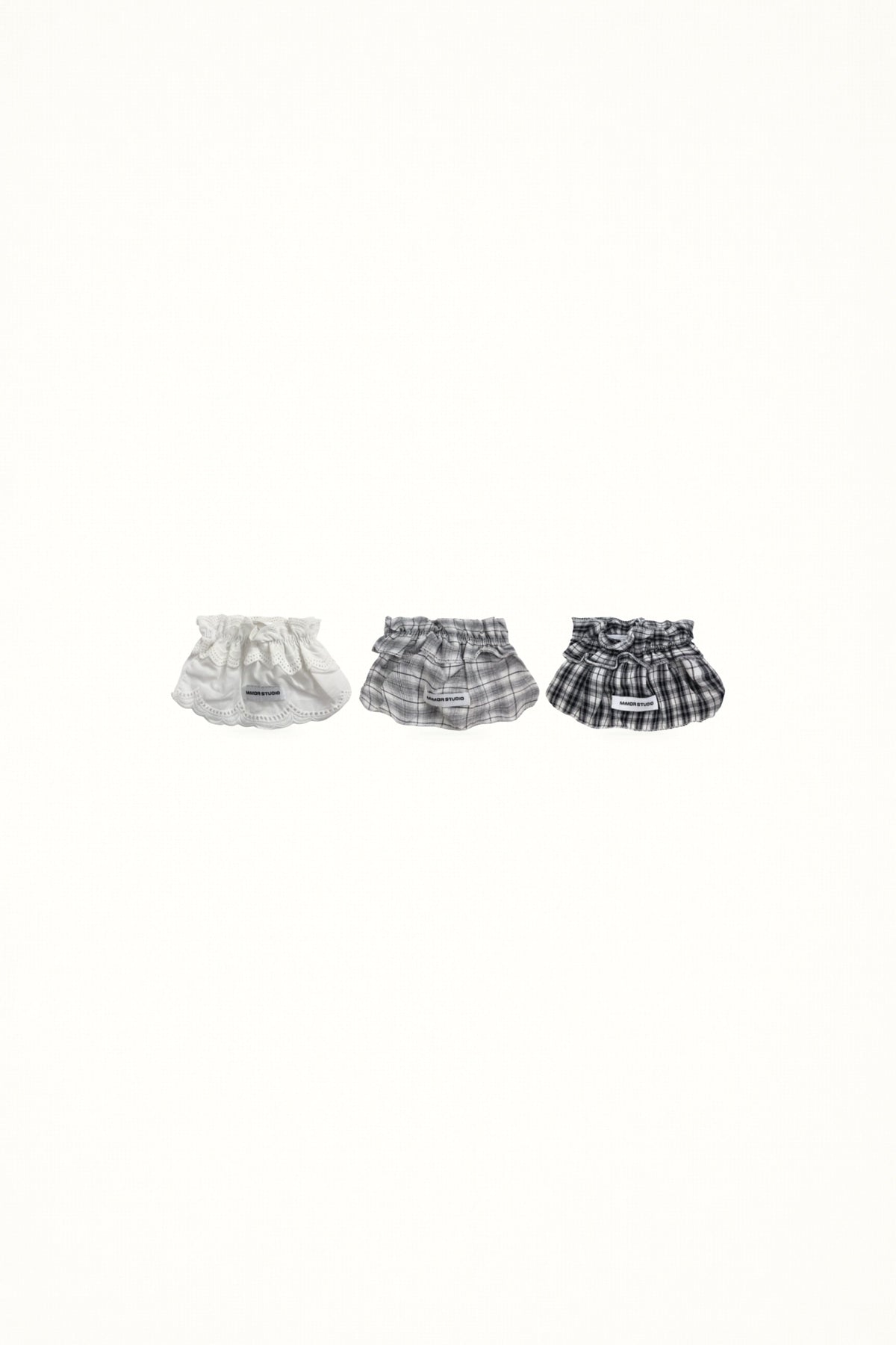 White Socks - Plaid Ruffle - Mid-Calf Sock Covers