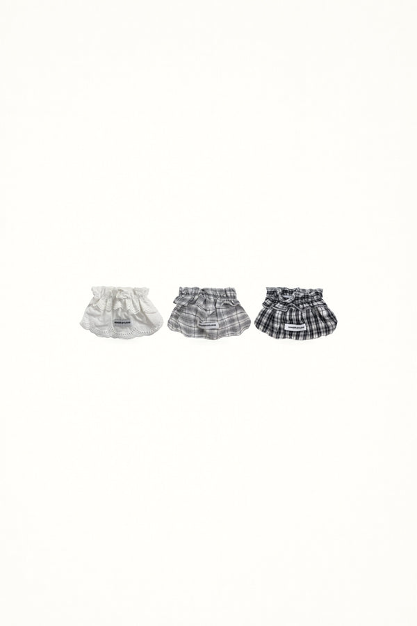 White Socks - Plaid Ruffle - Mid-Calf Sock Covers