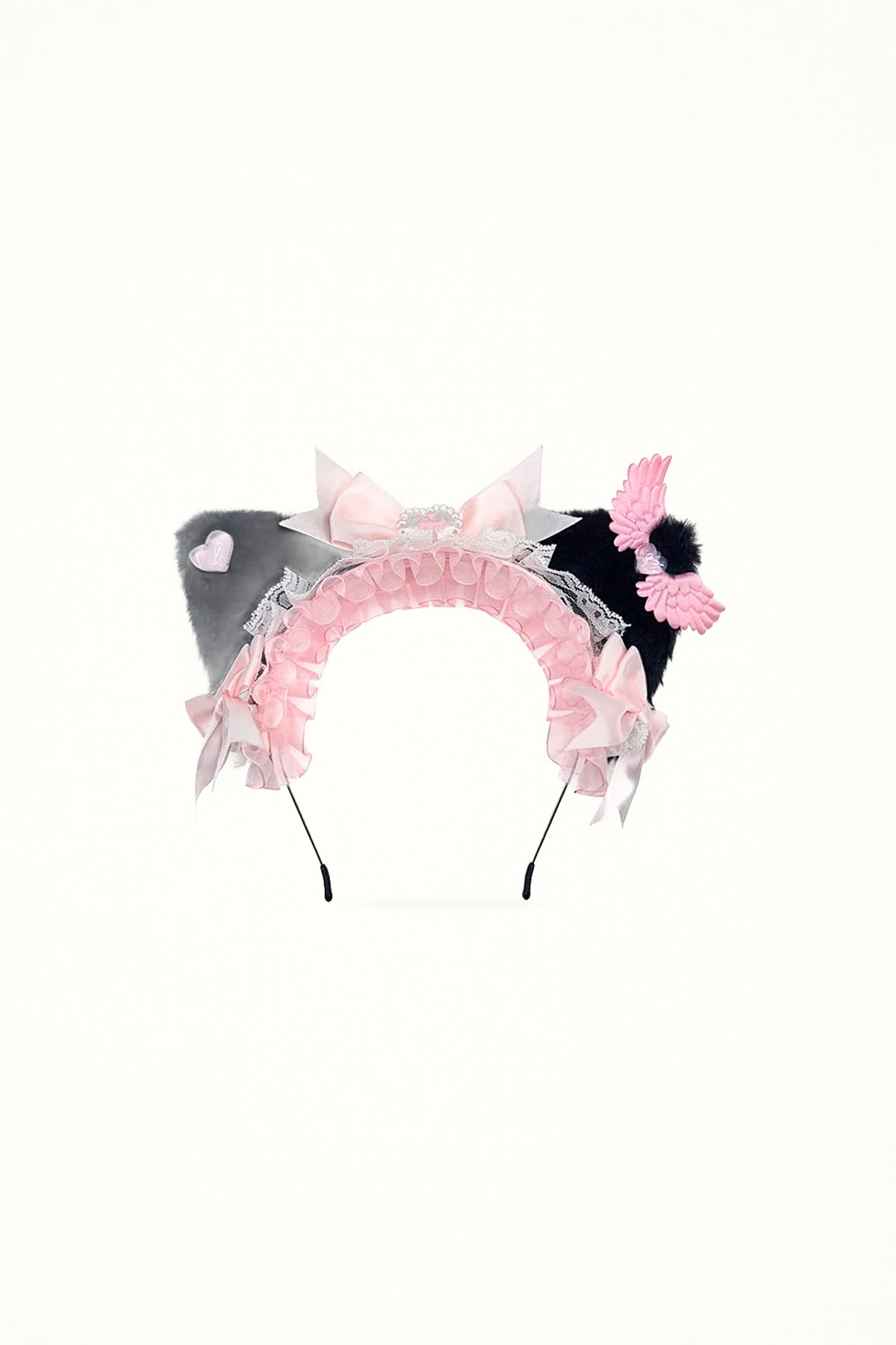 Cute Cat Gothic Bow Headband - Headwear