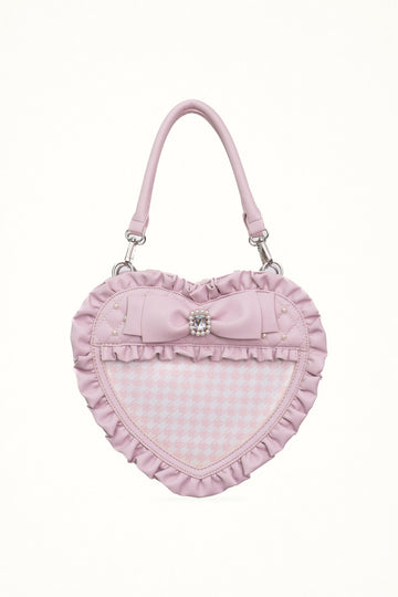 Glitch Angel - Angel Heart Room - Heart Ita Bag with Ruffled Trim