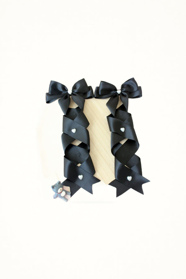 Double Ponytail Cross Bow Hair Clips - Headwear