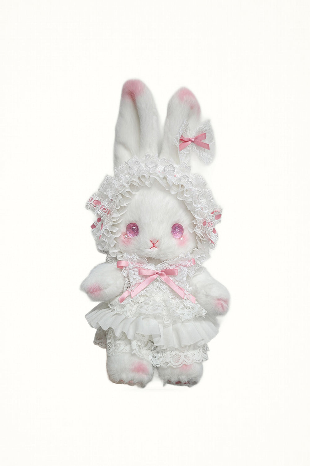 BearStar - Upright-Ear Plush Bunny Bag - Pink Bow