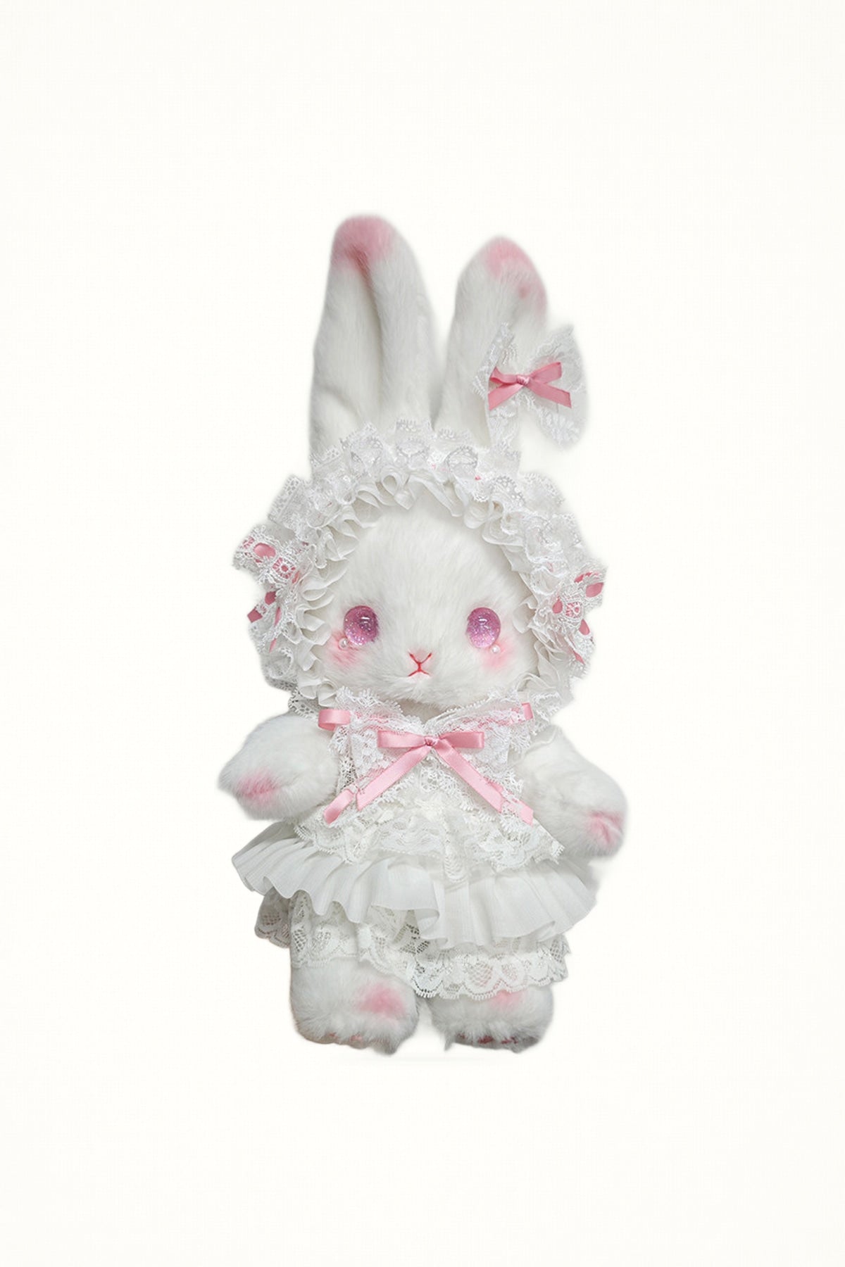 BearStar - Upright-Ear Plush Bunny Bag - Pink Bow