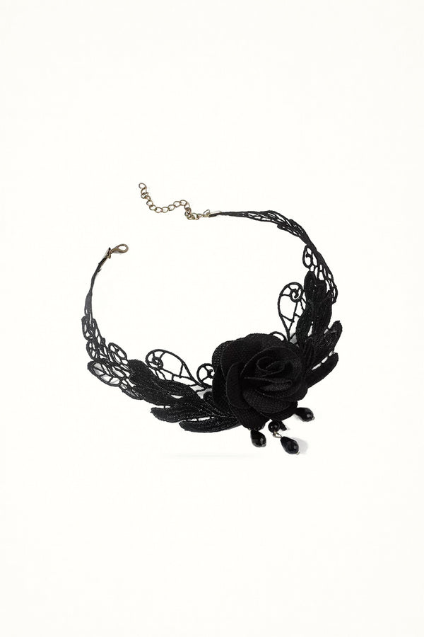 Gothic Black Cross Lace - Jewelry